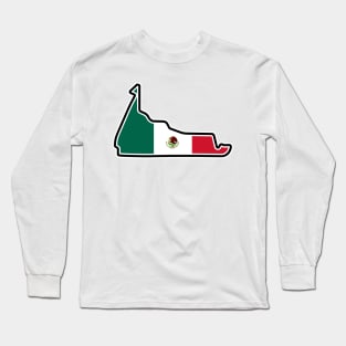 Autódromo Hermanos Rodríguez - Modern [flag] Long Sleeve T-Shirt